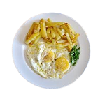 Chips & 2 Fried Eggs 